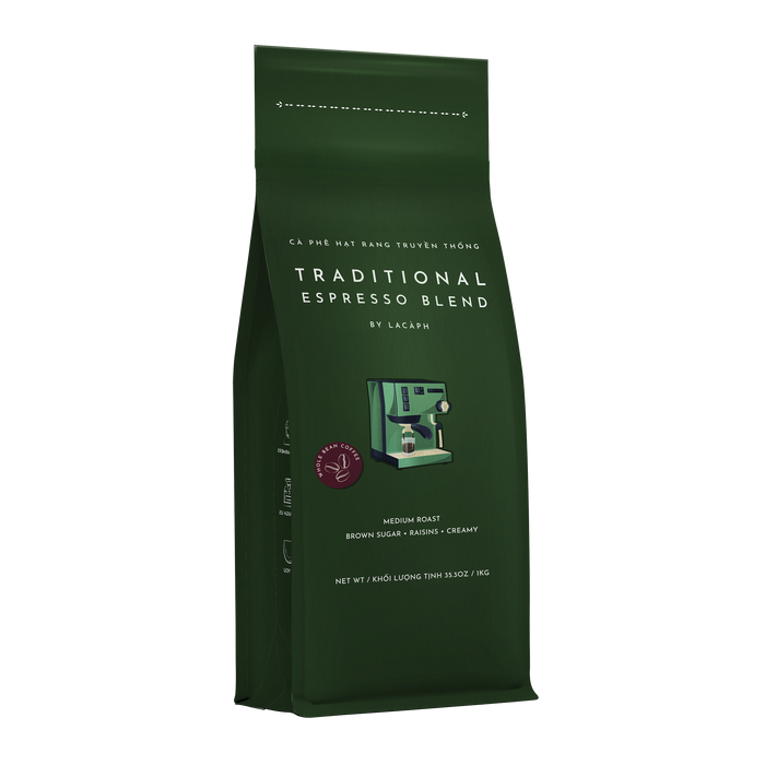 TRADITIONAL ESPRESSO BLEND (MEDIUM ROAST, 70% ARABICA, 30% ROBUSTA)